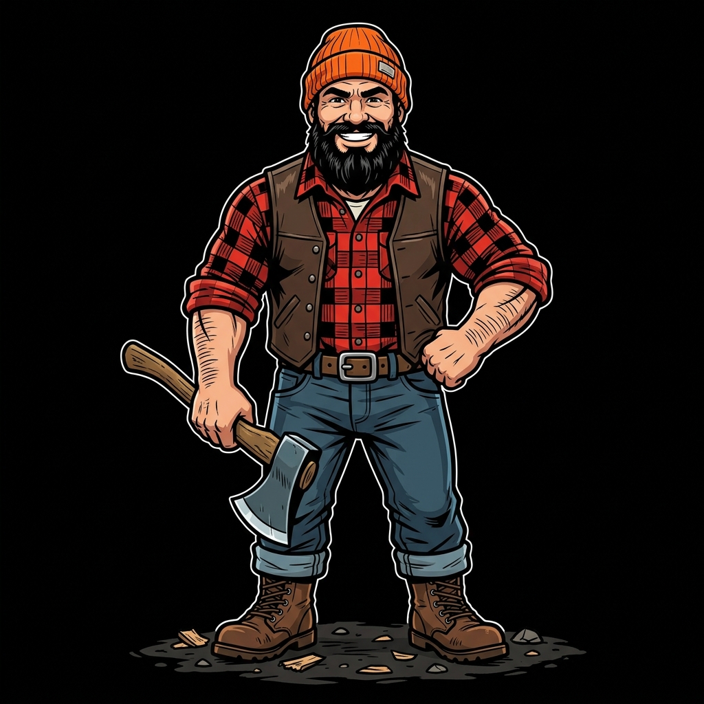 Il boscaiolo, mascotte di Hop & Oak